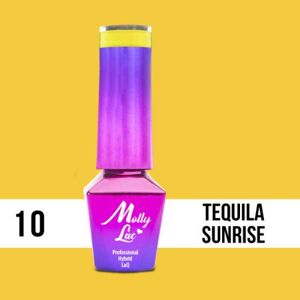 10. MOLLY LAC gél lak -Tequila Sunrise 5ML Žltá