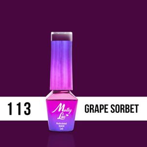 113. MOLLY LAC gél lak - Grape Sorbet 5ML Fialová