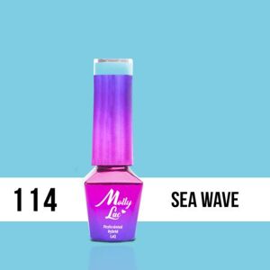 114. MOLLY LAC gél lak - Sea Wave 5ML Modrá