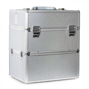 Ráj nehtů Kosmetický kufřík SENSE 2v1 - glitter, stříbrný