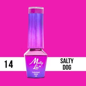 14. MOLLY LAC gél lak -Salty Dog 5ML Ružová