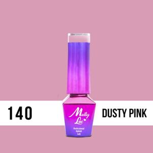 140. MOLLY LAC gél lak - Dusty pink 5ML Ružová