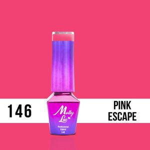 146. MOLLY LAC gél lak - Flamingo Pink Escape 5ML Ružová