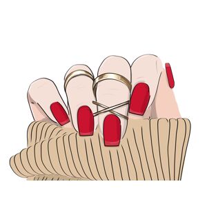 Quick Nails gélové nálepky - Glassy Iconic Rouge