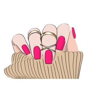 Quick Nails gélové nálepky - Neon Pixie Pink