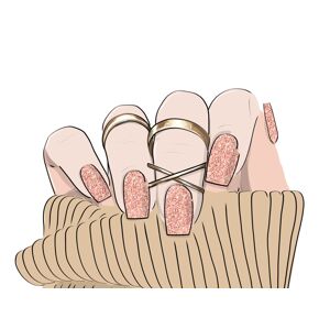 Quick Nails gélové nálepky - Rosé Revolution
