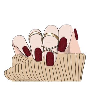 Quick Nails gélové nálepky - Ruby Radiance