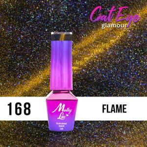 168. MOLLY LAC gél lak - Cat Eye Glamour Flame 5ml Mix farieb