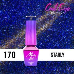 170. MOLLY LAC gél lak - Cat Eye Glamour Starly 5ml Modrá