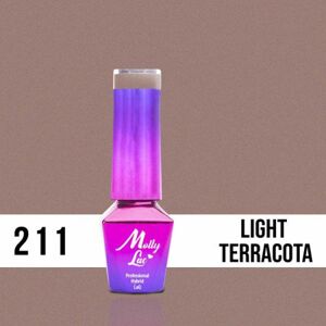 211. MOLLY LAC gél lak - Light Terracota 5ml Hnedá