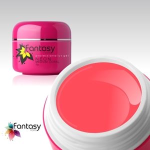 Fantasy nails Farebný UV gél Fantasy Neon 5g - Medium Coral