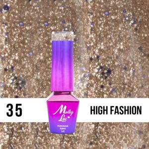 35. MOLLY LAC gél lak - High Fashion 5ML Zlatá