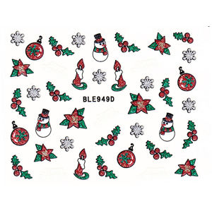 Samolepky na nechty glitrové Vianoce - 949D