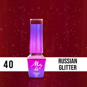 40. MOLLY LAC gél lak - Rusian Glitter 5ML