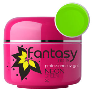 Fantasy nails Farebný UV gél Fantasy Neon 5g - Medium Green