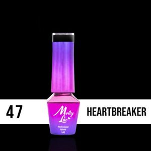 47. MOLLY LAC gél lak - Heartbreaker 5ML Čierna