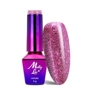 540. MOLLY LAC gél lak Luxury Glam Pink Reflection 5ml Ružová
