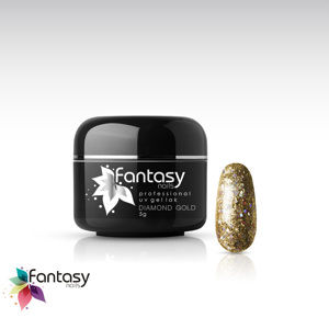 Fantasy nails UV gél lak Fantasy Diamond 5g - Gold