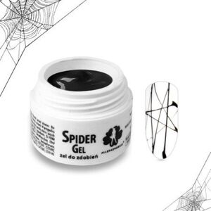 Allepaznokcie spider gél - čierny 3ml Čierna