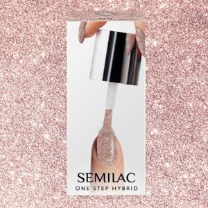 Semilac One Step gél lak S245 Glitter Pink Beige 5ml Telová