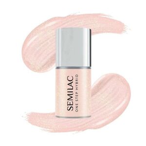Semilac One Step gél lak S258 Naked Glitter Peach 5ml Ružová